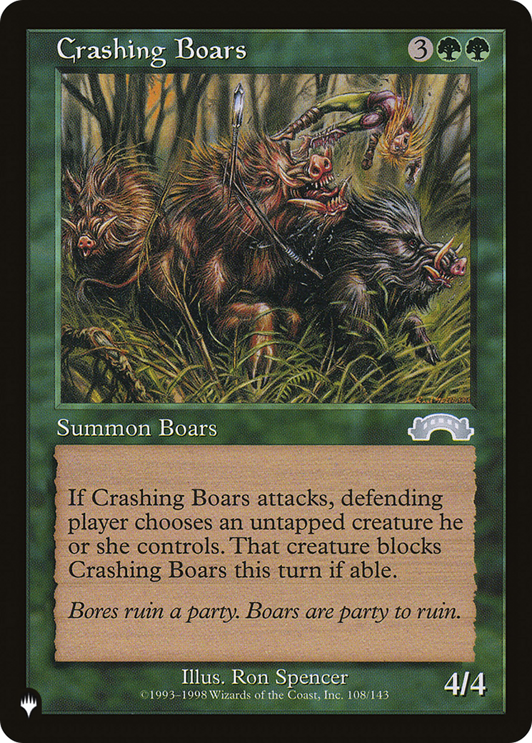 Crashing Boars [The List Reprints] | Kessel Run Games Inc. 