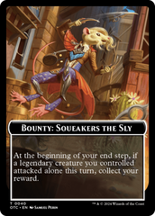Bounty: Squeakers the Sly // Bounty Rules Double-Sided Token [Outlaws of Thunder Junction Commander Tokens] | Kessel Run Games Inc. 