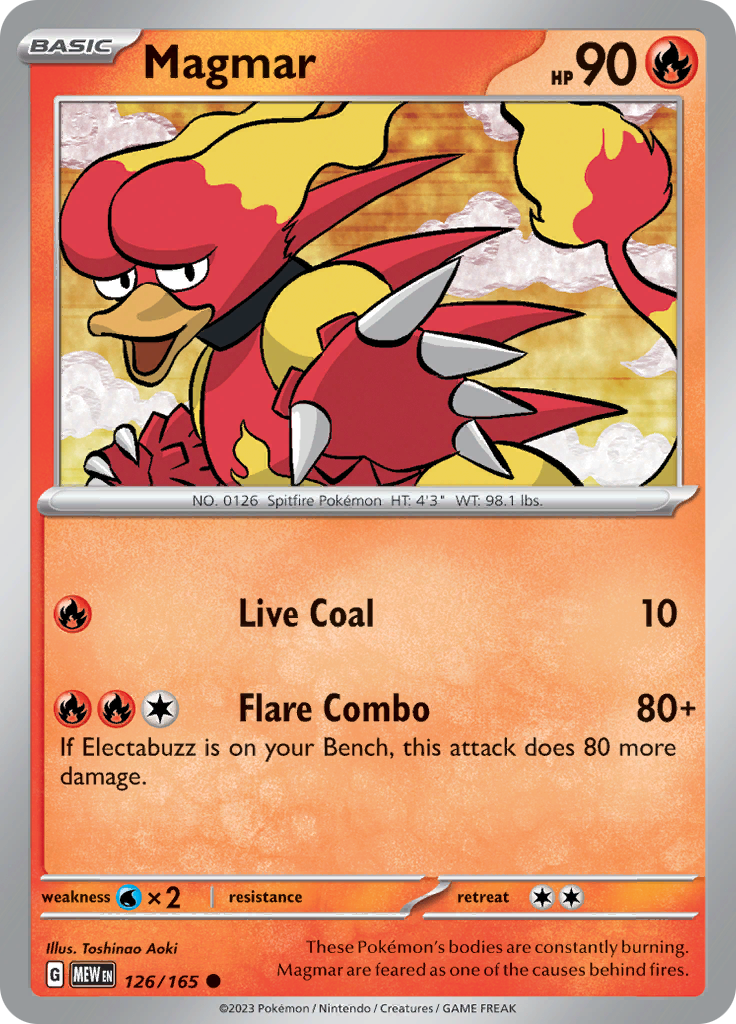 Magmar (126/165) [Scarlet & Violet: 151] | Kessel Run Games Inc. 