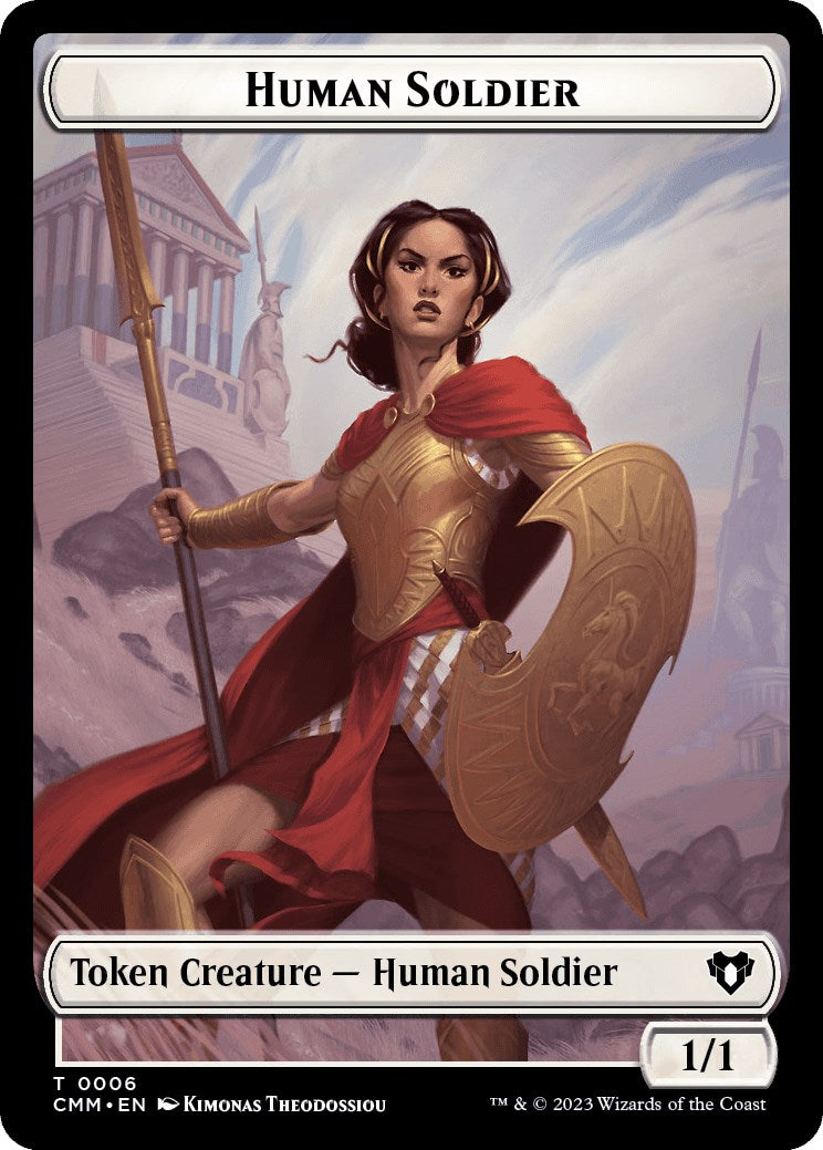 Human Soldier // Zombie (0013) Double-Sided Token [Commander Masters Tokens] | Kessel Run Games Inc. 