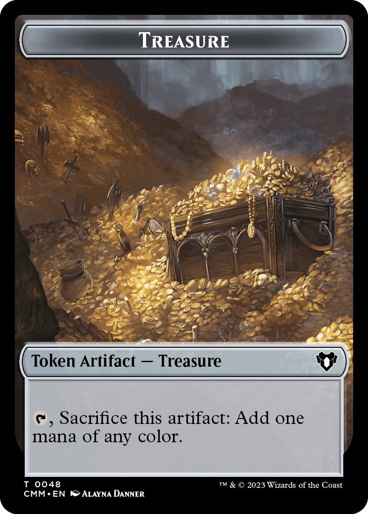 Treasure // Construct (0042) Double-Sided Token [Commander Masters Tokens] | Kessel Run Games Inc. 