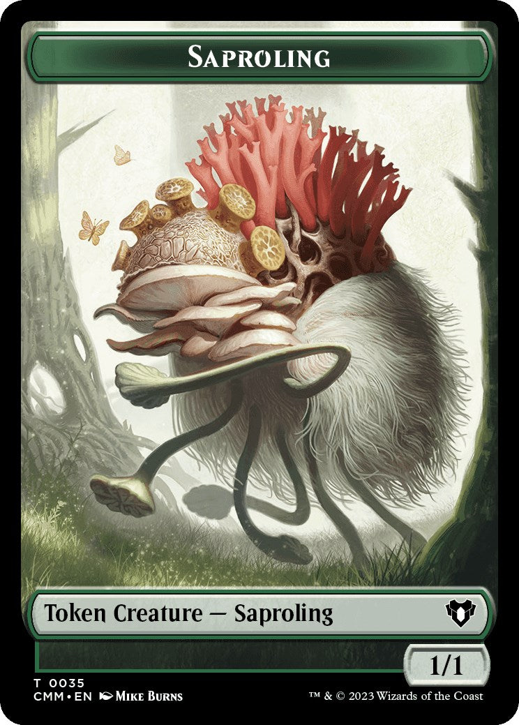 Saproling // Elf Druid Double-Sided Token [Commander Masters Tokens] | Kessel Run Games Inc. 