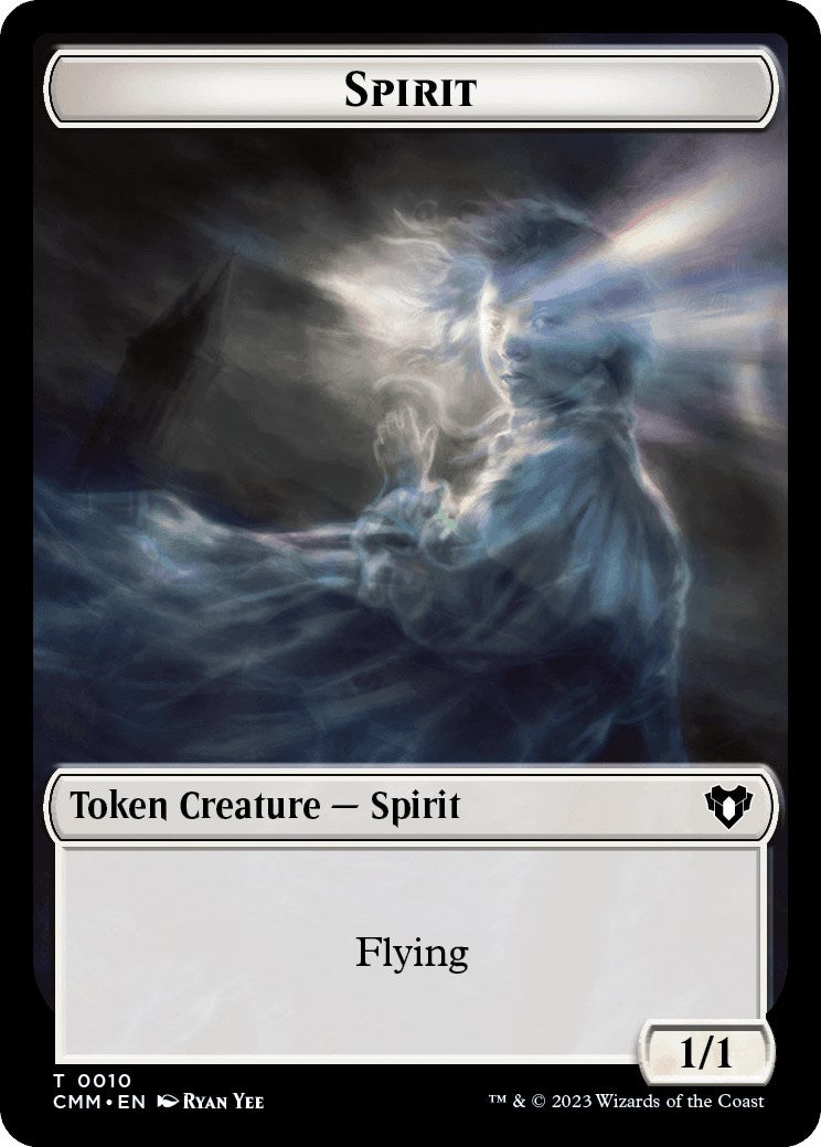 Spirit (0010) // Drake Double-Sided Token [Commander Masters Tokens] | Kessel Run Games Inc. 