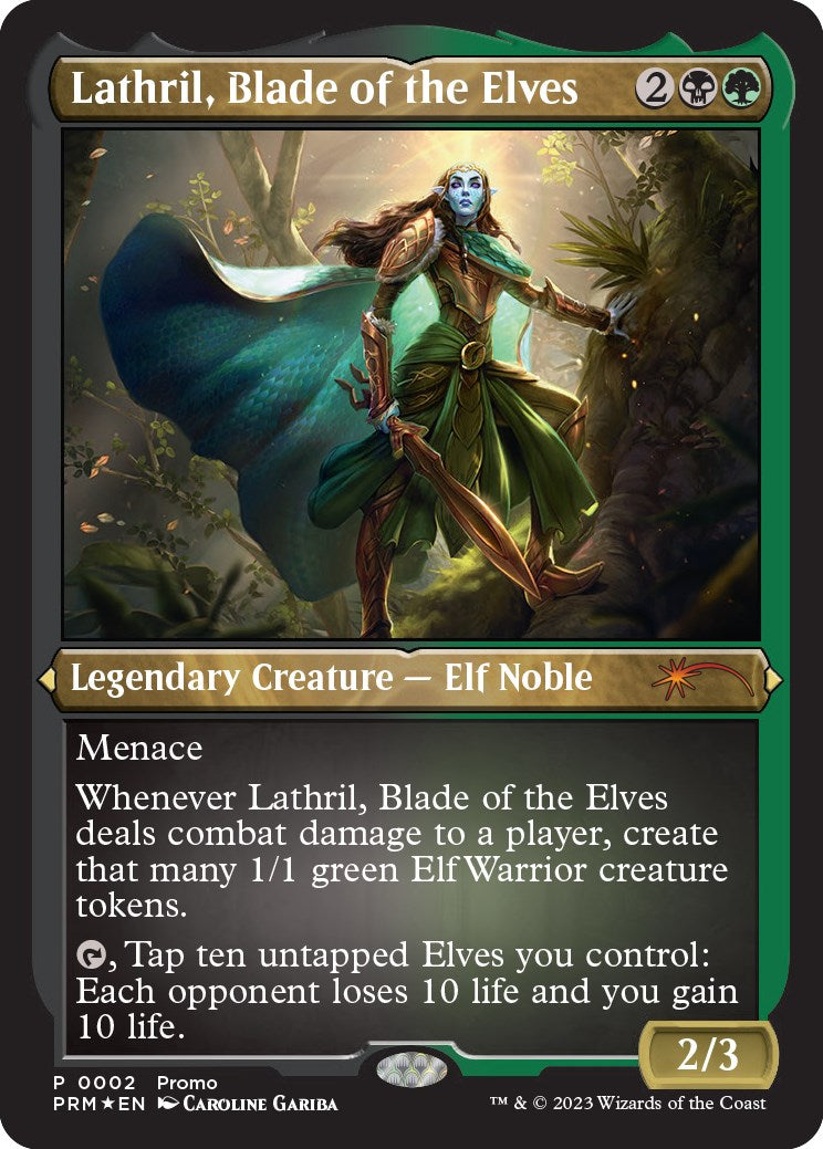 Lathril, Blade of the Elves (Foil Etched) [Media Promos] | Kessel Run Games Inc. 