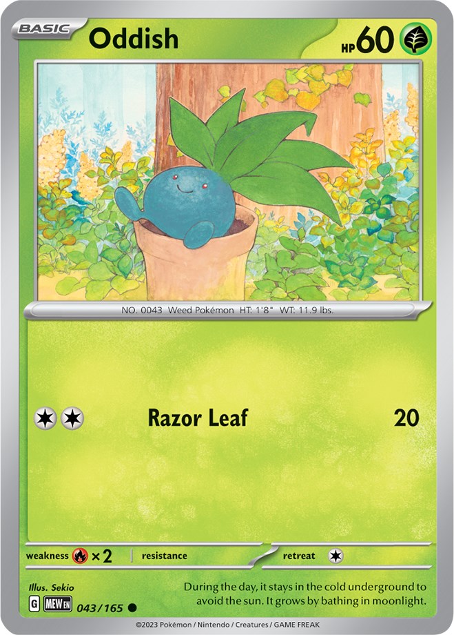 Oddish (043/165) [Scarlet & Violet: 151] | Kessel Run Games Inc. 