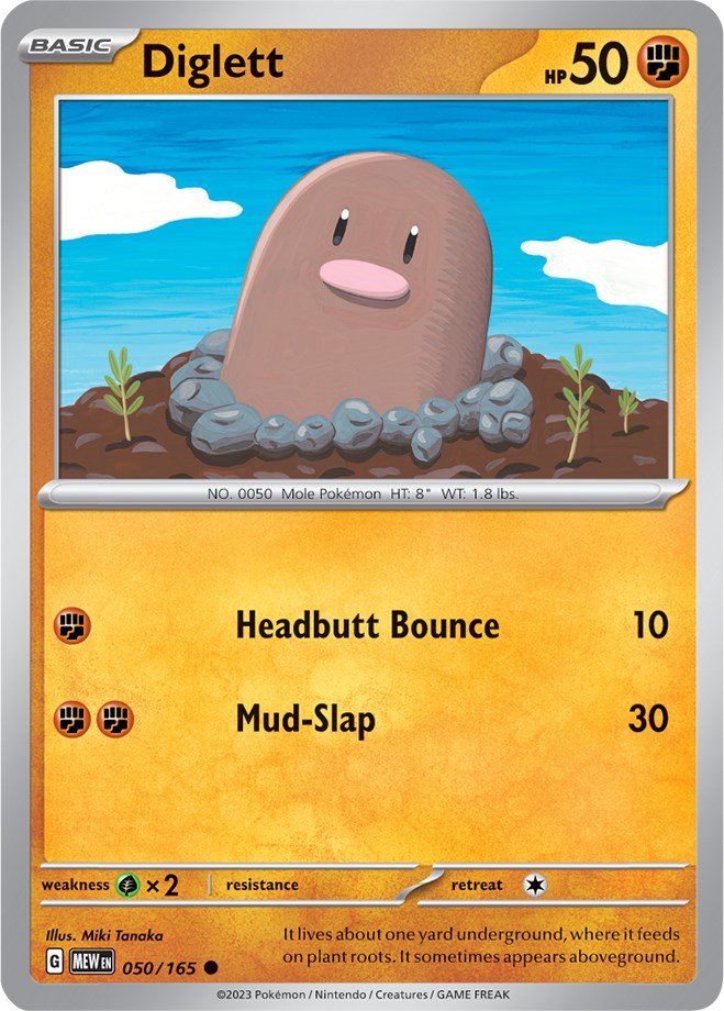 Diglett (050/165) [Scarlet & Violet: 151] | Kessel Run Games Inc. 