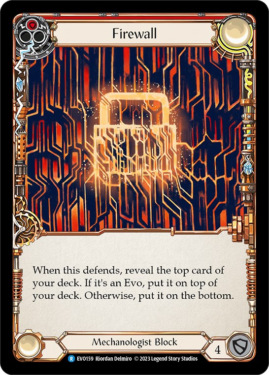 Firewall (Red) [EVO159] (Bright Lights)  Rainbow Foil | Kessel Run Games Inc. 