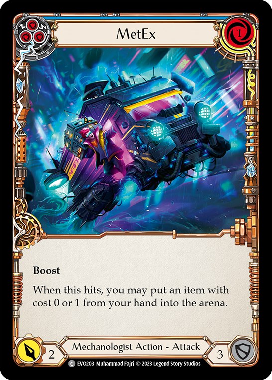 MetEx (Blue) [EVO203] (Bright Lights)  Rainbow Foil | Kessel Run Games Inc. 