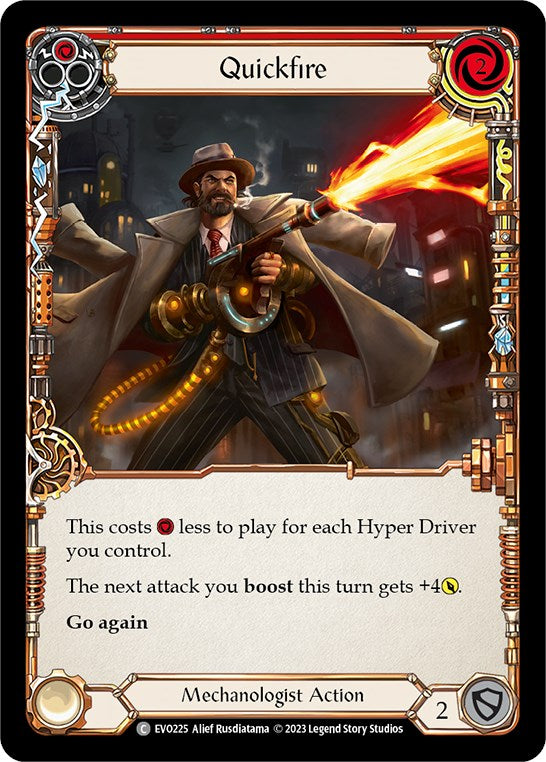 Quickfire (Red) [EVO225] (Bright Lights)  Rainbow Foil | Kessel Run Games Inc. 