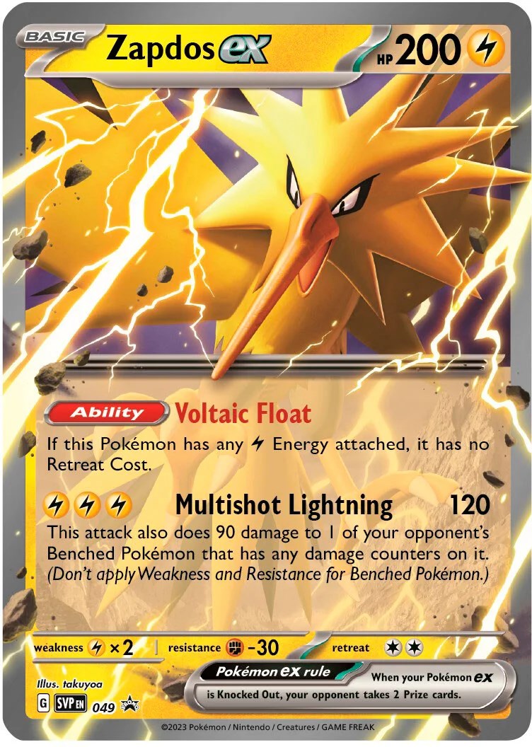 Zapdos ex (049) (Jumbo Card) [Scarlet & Violet: Black Star Promos] | Kessel Run Games Inc. 