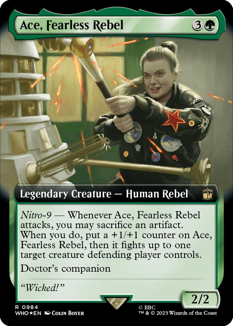 Ace, Fearless Rebel (Extended Art) (Surge Foil) [Doctor Who] | Kessel Run Games Inc. 