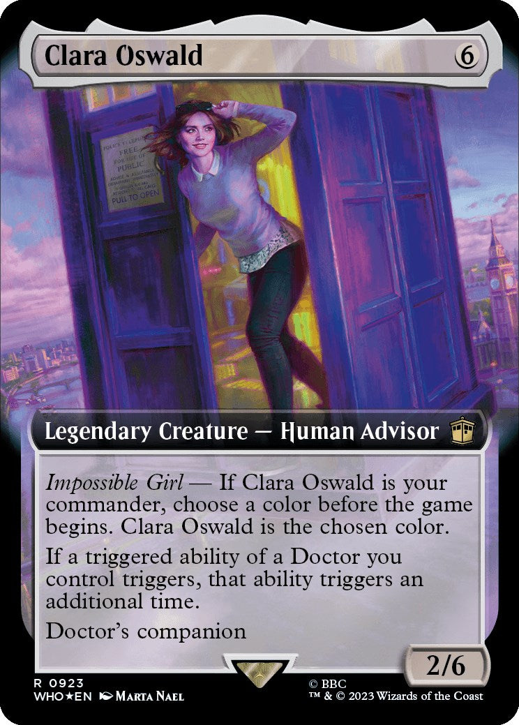 Clara Oswald (Extended Art) (Surge Foil) [Doctor Who] | Kessel Run Games Inc. 