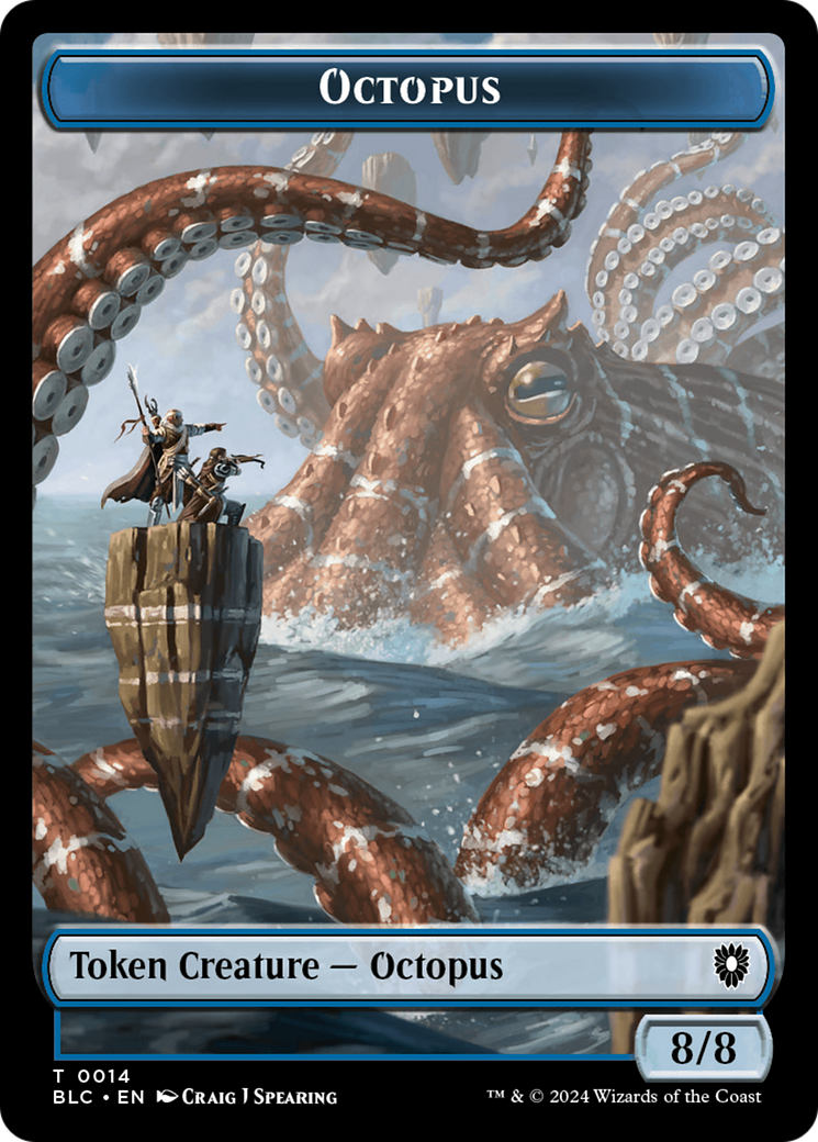 Octopus // Rabbit Double-Sided Token [Bloomburrow Commander Tokens] | Kessel Run Games Inc. 