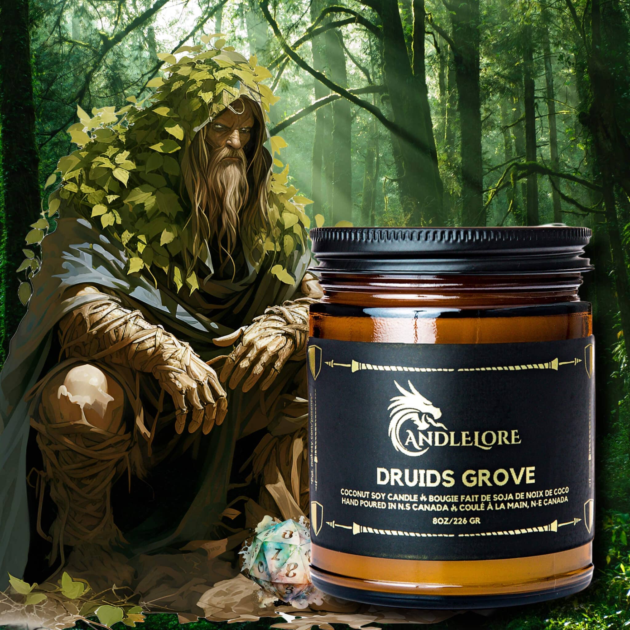 Druids Grove Candle | Fantasy Nature | Kessel Run Games Inc. 