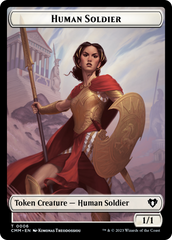 Human Soldier // Elemental (0025) Double-Sided Token [Commander Masters Tokens] | Kessel Run Games Inc. 