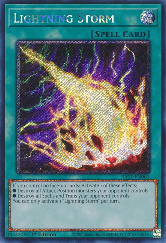 Lightning Storm [RA01-EN061] Platinum Secret Rare | Kessel Run Games Inc. 
