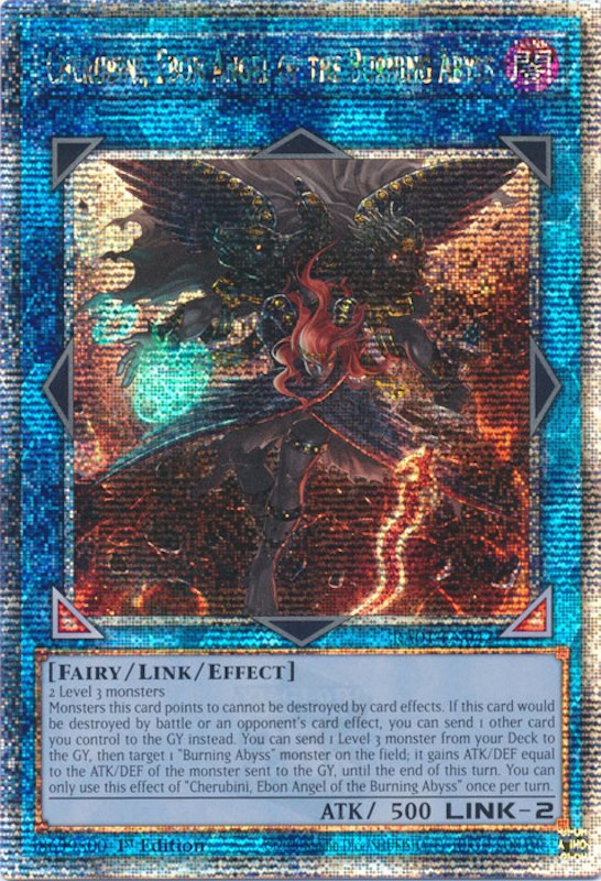 Cherubini, Ebon Angel of the Burning Abyss [RA01-EN042] Quarter Century Secret Rare | Kessel Run Games Inc. 