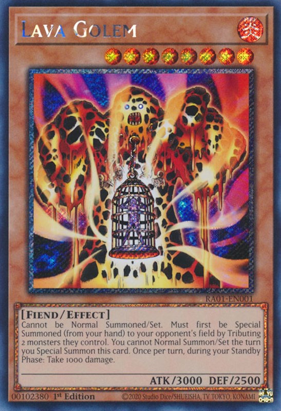 Lava Golem [RA01-EN001] Platinum Secret Rare | Kessel Run Games Inc. 