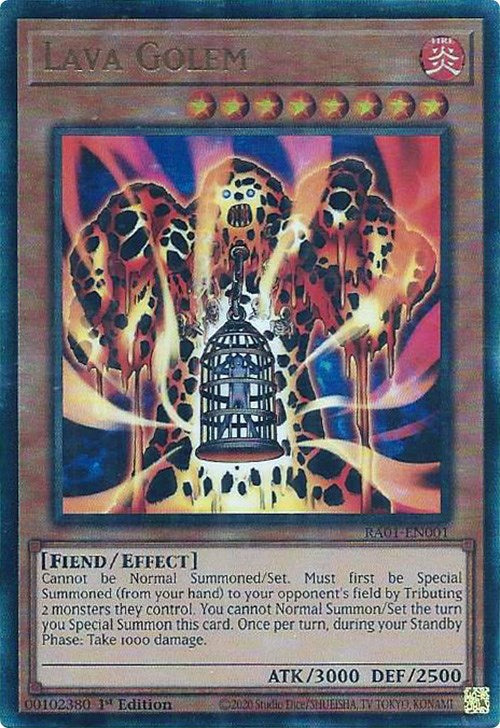 Lava Golem [RA01-EN001] Prismatic Ultimate Rare | Kessel Run Games Inc. 