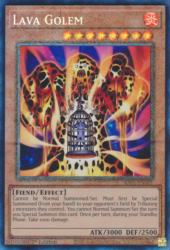 Lava Golem [RA01-EN001] Prismatic Collector's Rare | Kessel Run Games Inc. 