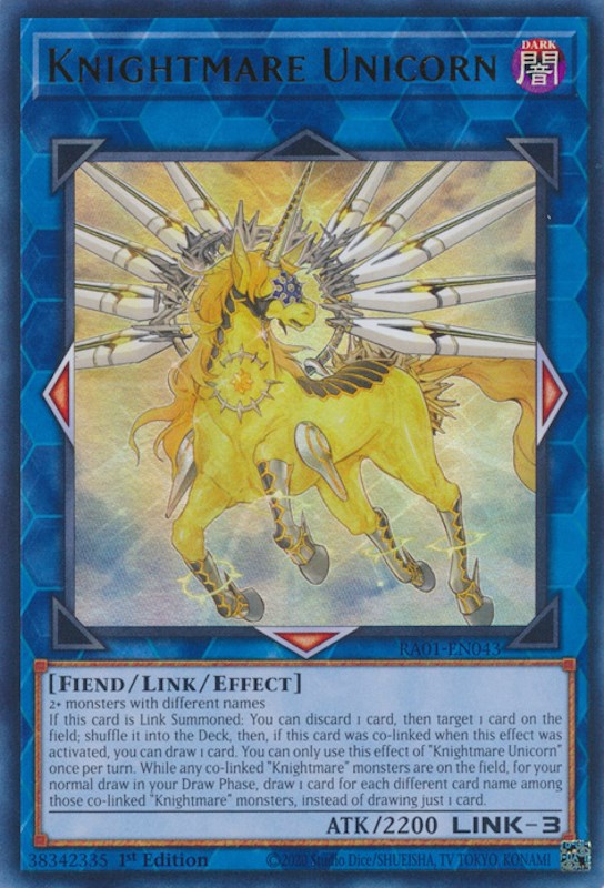 Knightmare Unicorn [RA01-EN043] Ultra Rare | Kessel Run Games Inc. 