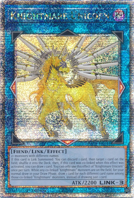 Knightmare Unicorn [RA01-EN043] Quarter Century Secret Rare | Kessel Run Games Inc. 