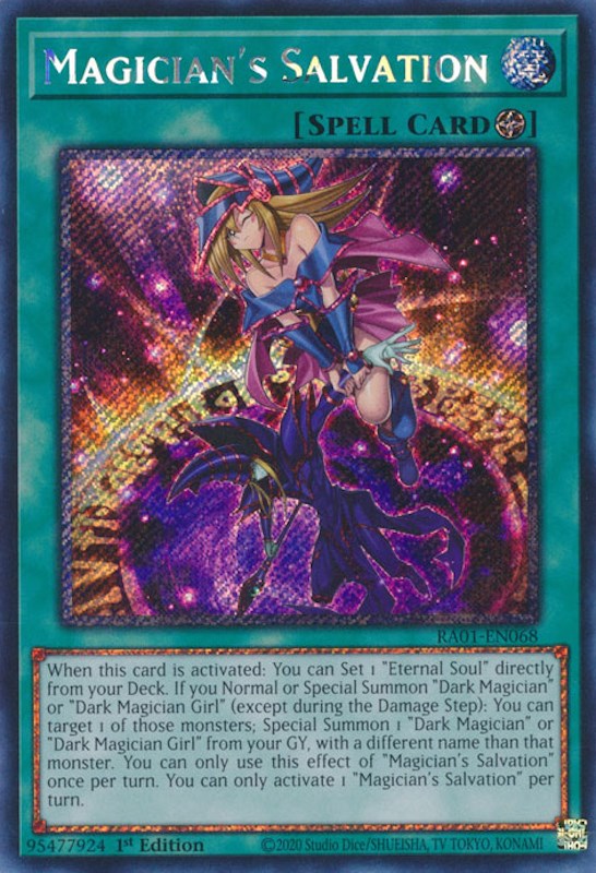 Magician's Salvation [RA01-EN068] Platinum Secret Rare | Kessel Run Games Inc. 