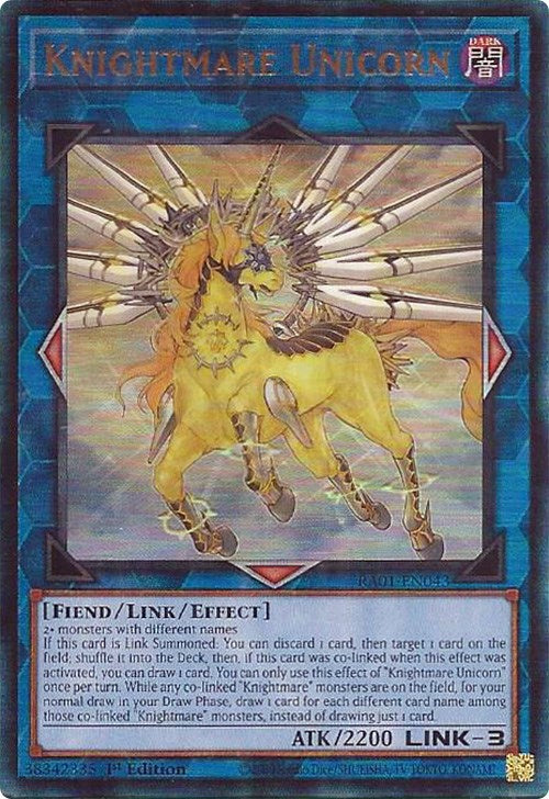 Knightmare Unicorn [RA01-EN043] Prismatic Ultimate Rare | Kessel Run Games Inc. 