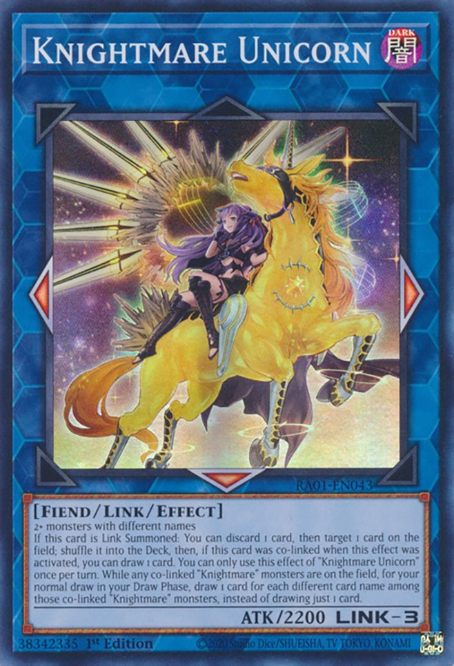 Knightmare Unicorn (Alternate Art) [RA01-EN043] Super Rare | Kessel Run Games Inc. 