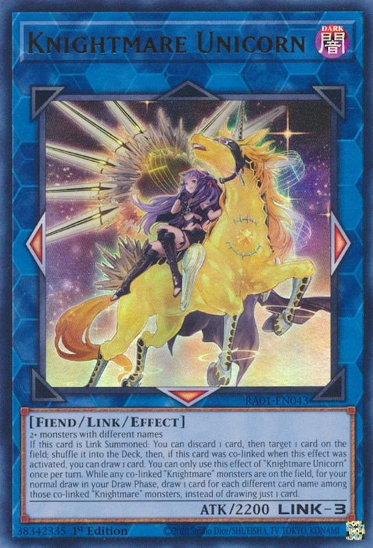 Knightmare Unicorn (Alternate Art) [RA01-EN043] Ultra Rare | Kessel Run Games Inc. 