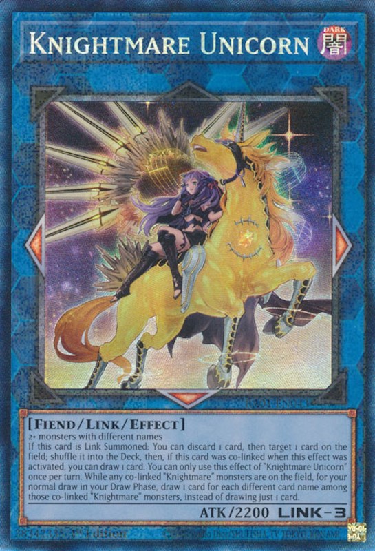 Knightmare Unicorn (Alternate Art) [RA01-EN043] Prismatic Collector's Rare | Kessel Run Games Inc. 