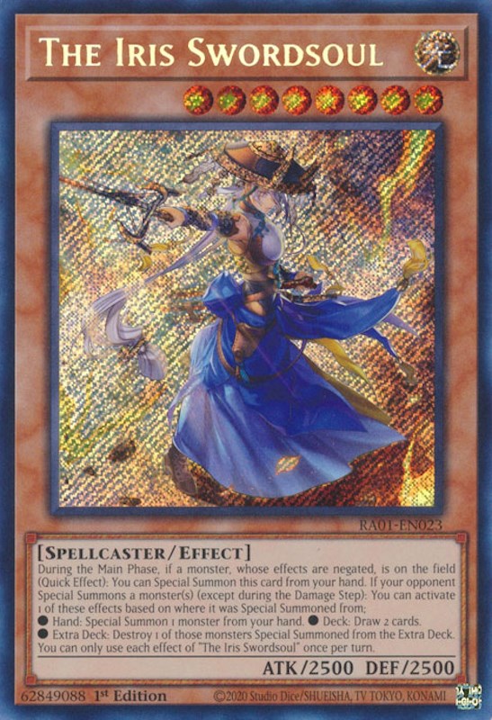 The Iris Swordsoul [RA01-EN023] Secret Rare | Kessel Run Games Inc. 