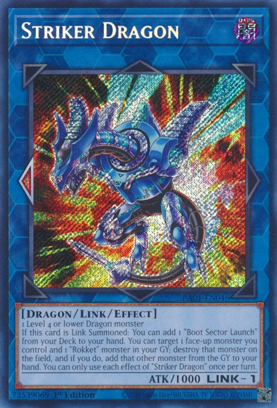 Striker Dragon [RA01-EN046] Secret Rare | Kessel Run Games Inc. 