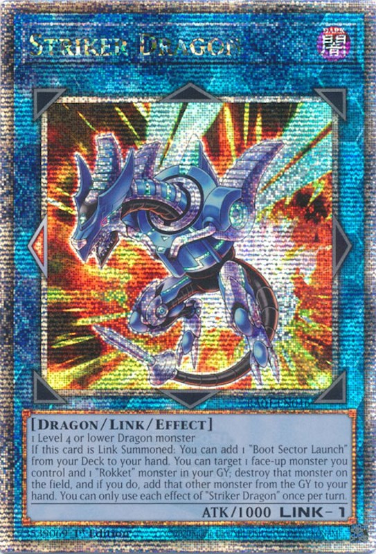 Striker Dragon [RA01-EN046] Quarter Century Secret Rare | Kessel Run Games Inc. 