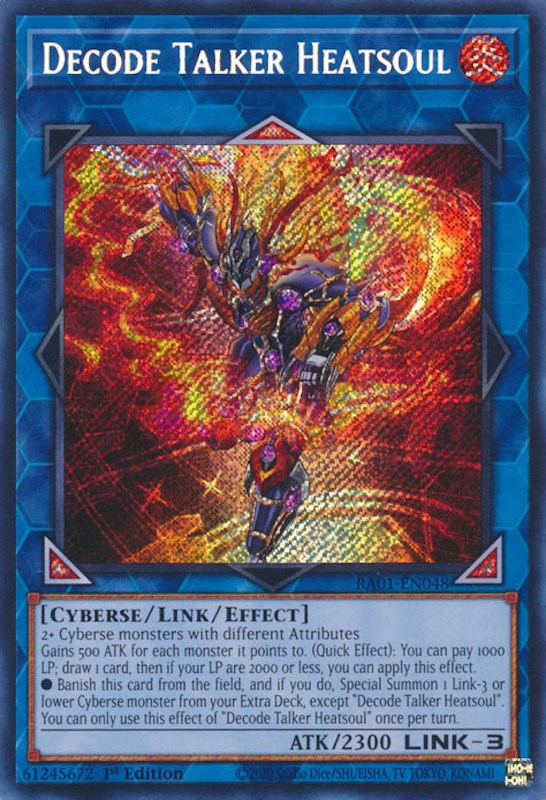 Decode Talker Heatsoul [RA01-EN048] Secret Rare | Kessel Run Games Inc. 