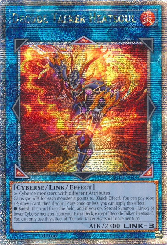 Decode Talker Heatsoul [RA01-EN048] Quarter Century Secret Rare | Kessel Run Games Inc. 