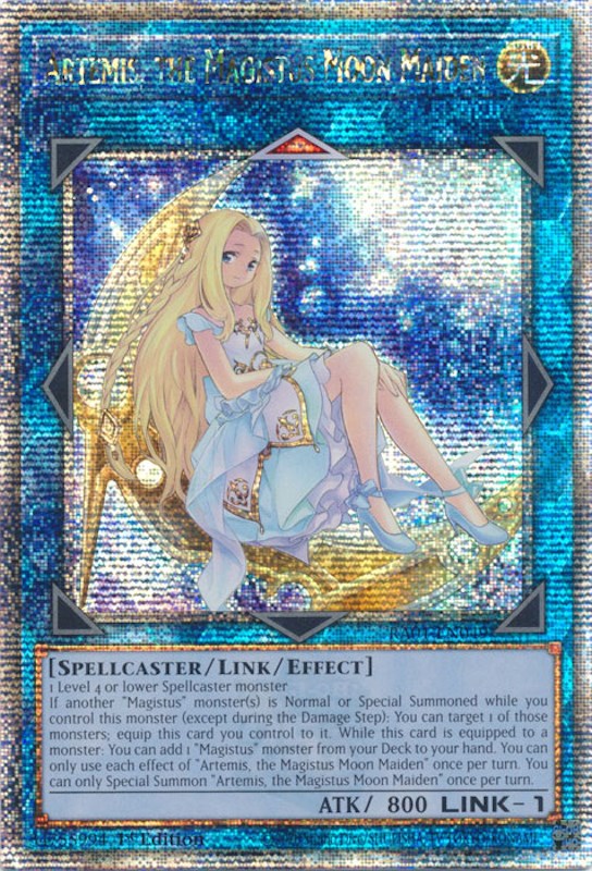 Artemis, the Magistus Moon Maiden [RA01-EN049] Quarter Century Secret Rare | Kessel Run Games Inc. 