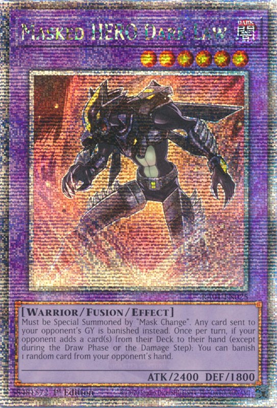 Masked HERO Dark Law [RA01-EN025] Quarter Century Secret Rare | Kessel Run Games Inc. 