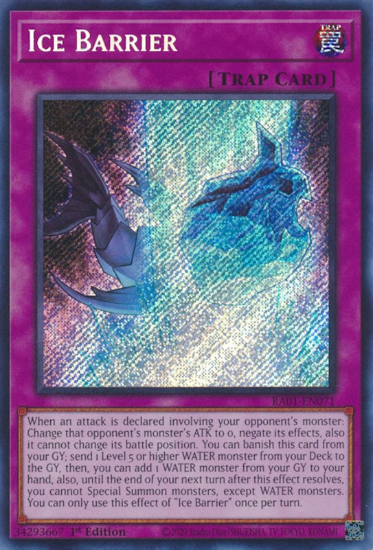 Ice Barrier [RA01-EN071] Secret Rare | Kessel Run Games Inc. 