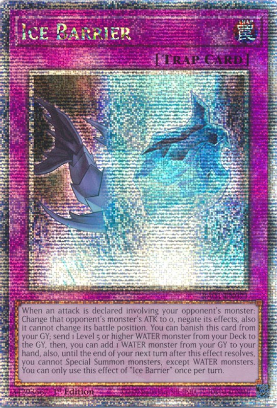 Ice Barrier [RA01-EN071] Quarter Century Secret Rare | Kessel Run Games Inc. 