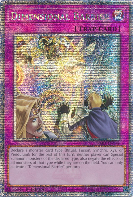 Dimensional Barrier [RA01-EN072] Quarter Century Secret Rare | Kessel Run Games Inc. 