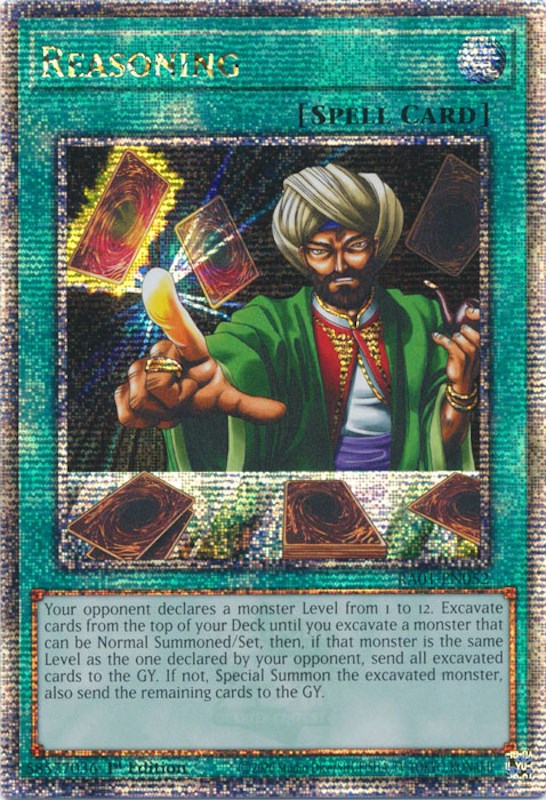 Reasoning [RA01-EN052] Quarter Century Secret Rare | Kessel Run Games Inc. 