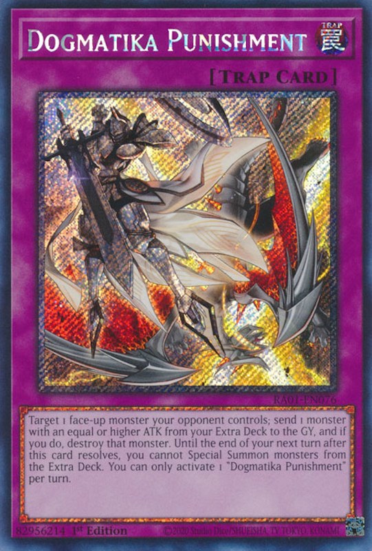 Dogmatika Punishment [RA01-EN076] Platinum Secret Rare | Kessel Run Games Inc. 