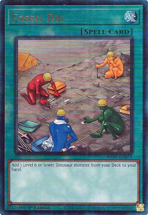 Fossil Dig [RA01-EN053] Prismatic Ultimate Rare | Kessel Run Games Inc. 