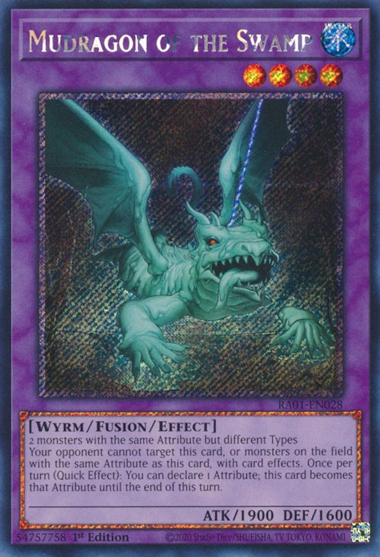 Mudragon of the Swamp [RA01-EN028] Platinum Secret Rare | Kessel Run Games Inc. 