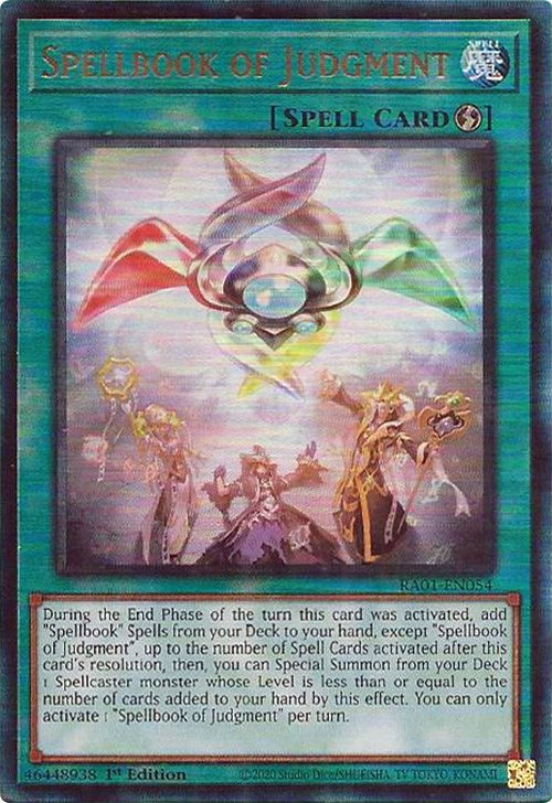 Spellbook of Judgment [RA01-EN054] Prismatic Ultimate Rare | Kessel Run Games Inc. 