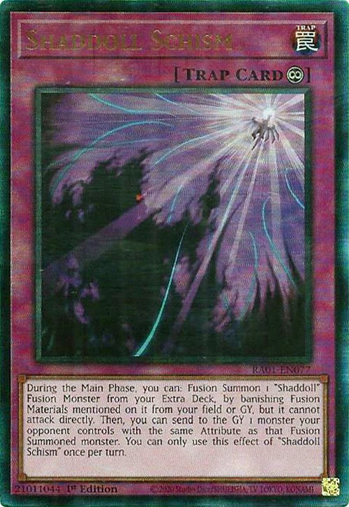 Shaddoll Schism [RA01-EN077] Prismatic Ultimate Rare | Kessel Run Games Inc. 