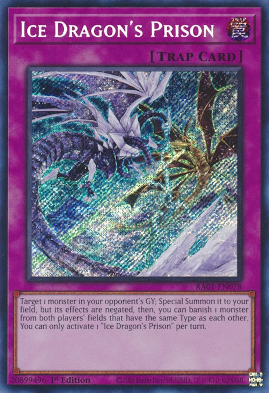 Ice Dragon's Prison [RA01-EN078] Secret Rare | Kessel Run Games Inc. 