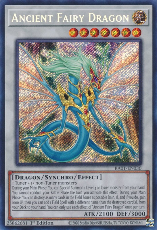 Ancient Fairy Dragon [RA01-EN030] Secret Rare | Kessel Run Games Inc. 