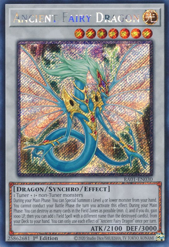 Ancient Fairy Dragon [RA01-EN030] Platinum Secret Rare | Kessel Run Games Inc. 